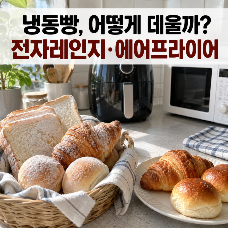 냉동실에 넣어둔 빵, 다시 먹을 때는 이렇게 데워요