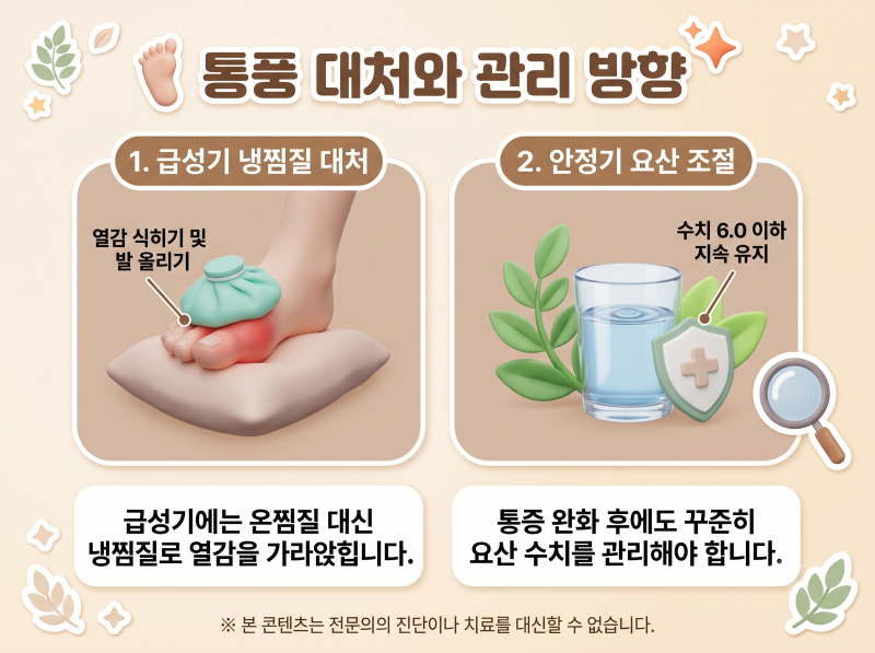 통풍 초기증상 엄지발가락 통증 원인과 요산 수치 기준