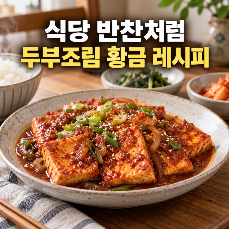 "두부조림 황금 레시피" 진짜 식당 반찬처럼 맛있게 만드는 비법