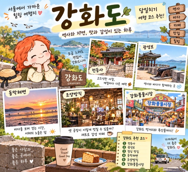 강화도 가볼 만한 곳｜서울 근교 당일치기 여행 코스 추천