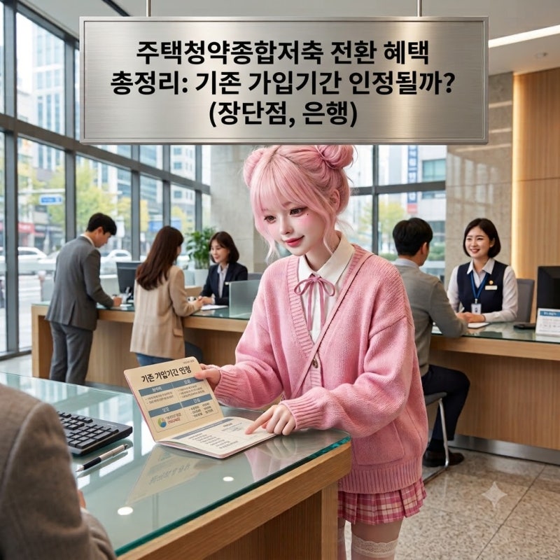 주택청약종합저축 전환 혜택 총정리: 기존 가입기간 인정될까? (장단점, 은행)