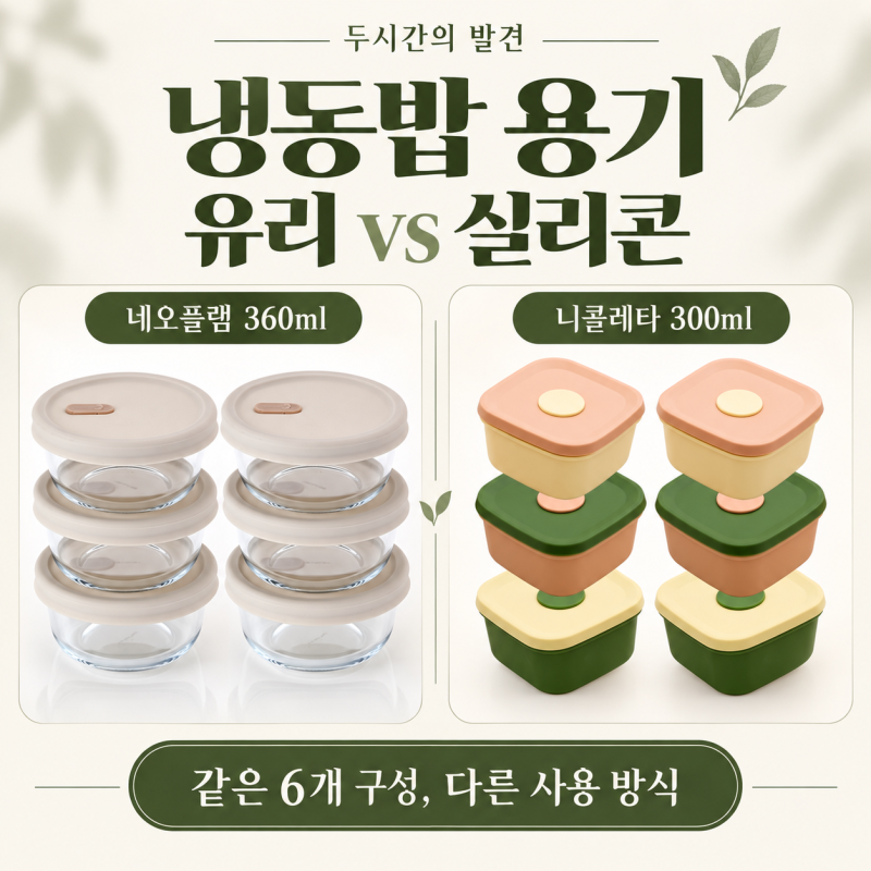 냉동밥 용기 유리 vs 실리콘, 네오플램·니콜레타 선택 기준