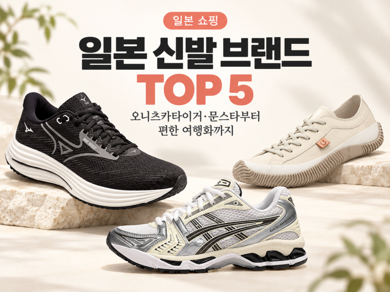 일본 신발 브랜드 TOP 5 추천(+오니츠카타이거·문스타부터 편한 여행화까지)