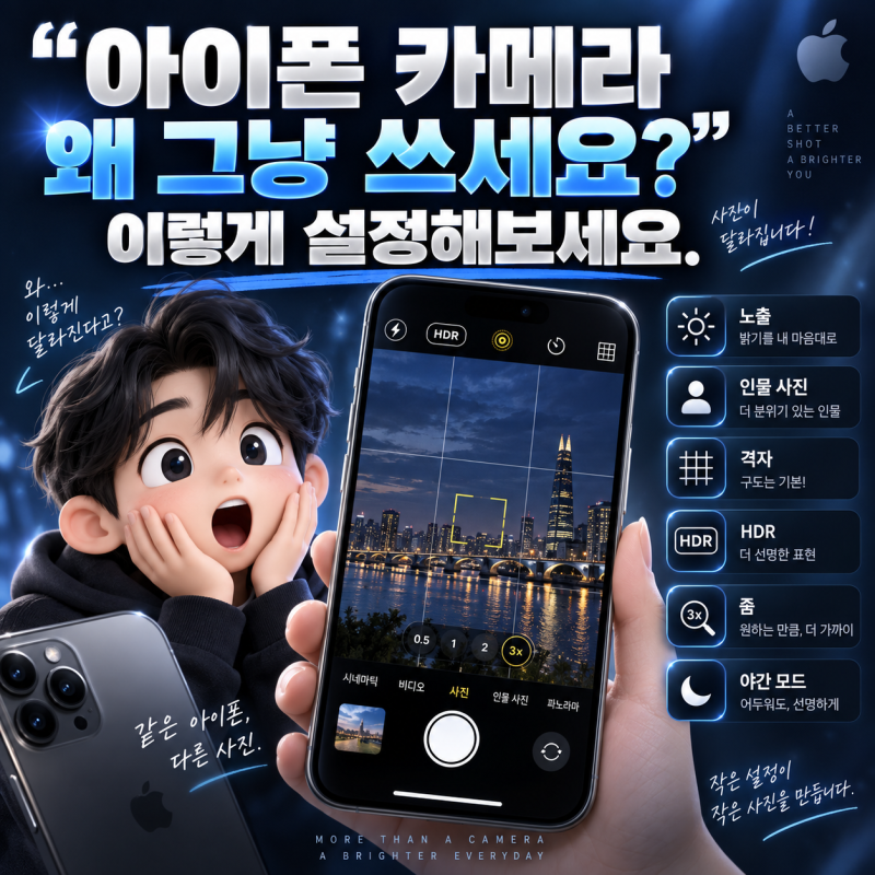 "아이폰 카메라 그냥 쓰지 마세요", 사진이 달라지는 숨은 설정 10가지