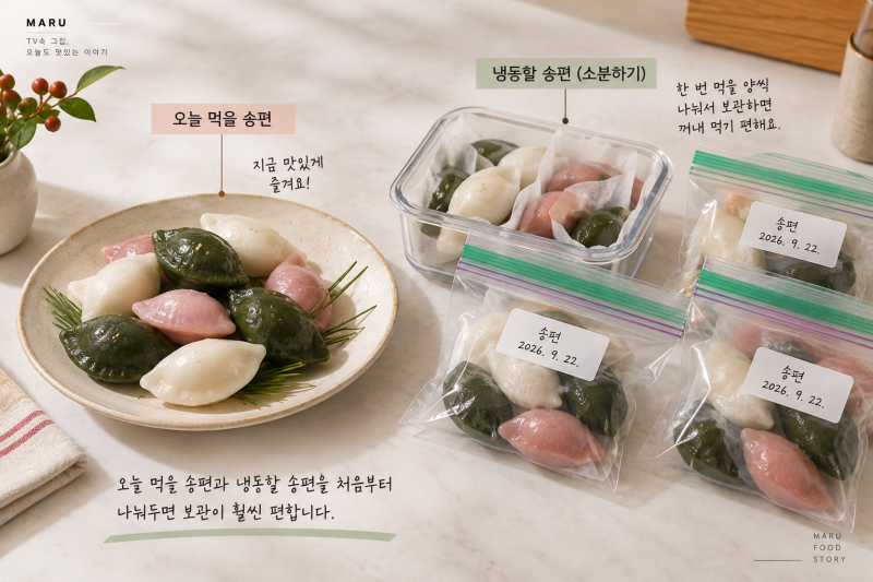 송편 보관법, 냉장·냉동 어떻게 할까? 굳지 않게 보관하는 법