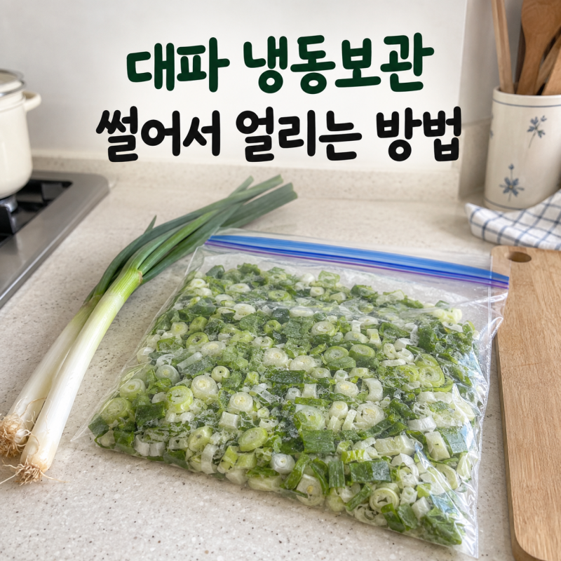 대파 냉동보관 이렇게, 썰어서 얼릴 때 알아둘 점