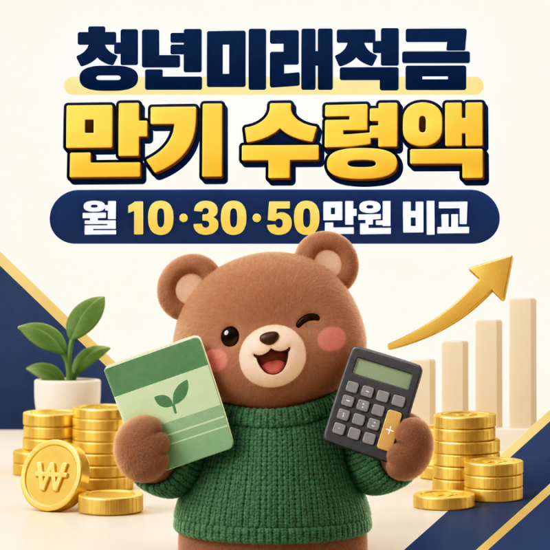 청년미래적금 만기 수령액｜월 10만·30만·50만원 넣으면 얼마?
