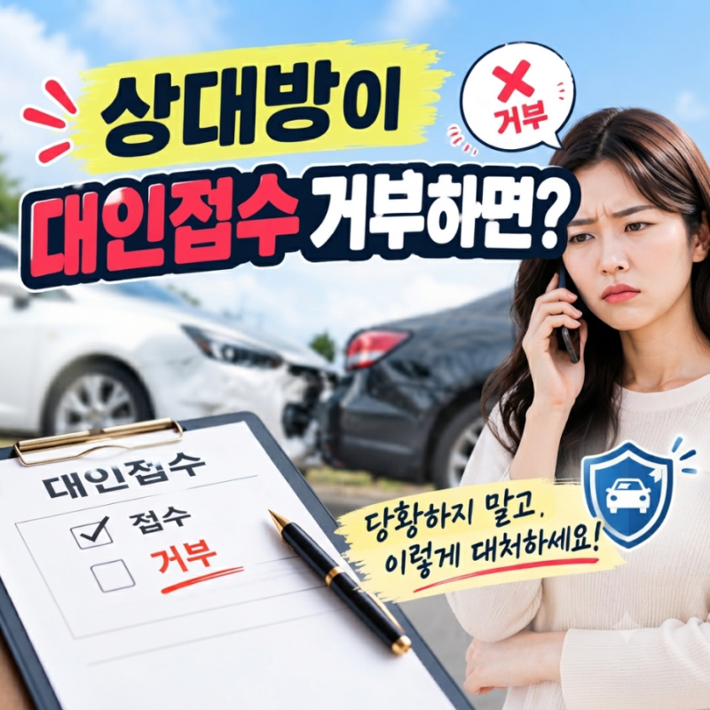 교통사고 후 상대방이 대인접수 안 해주면 병원비는 누가 내야 할까?