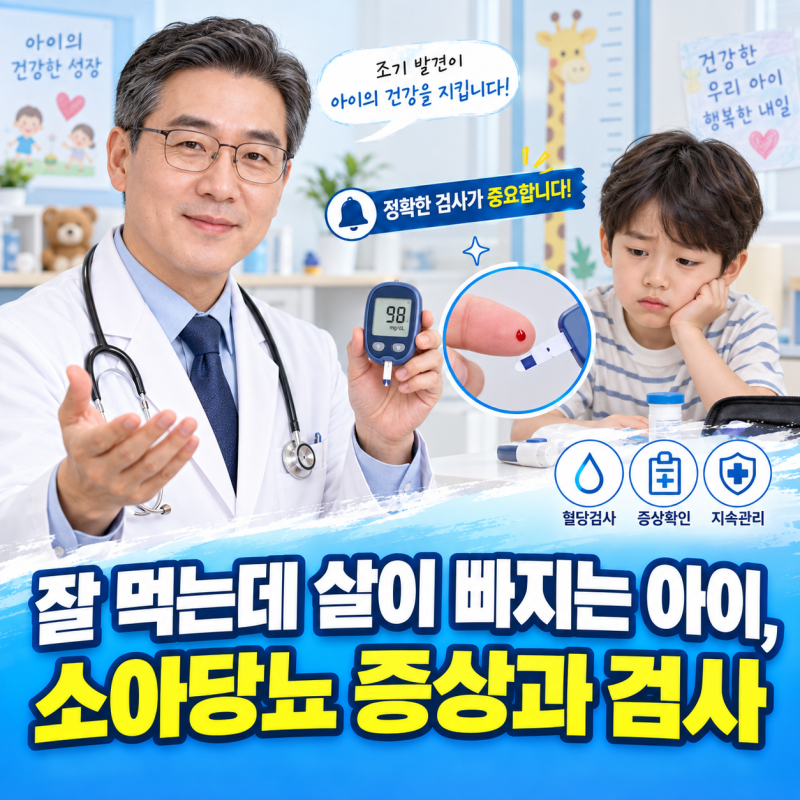 잘 먹는데 살이 빠지는 아이, 소아당뇨 증상과 검사