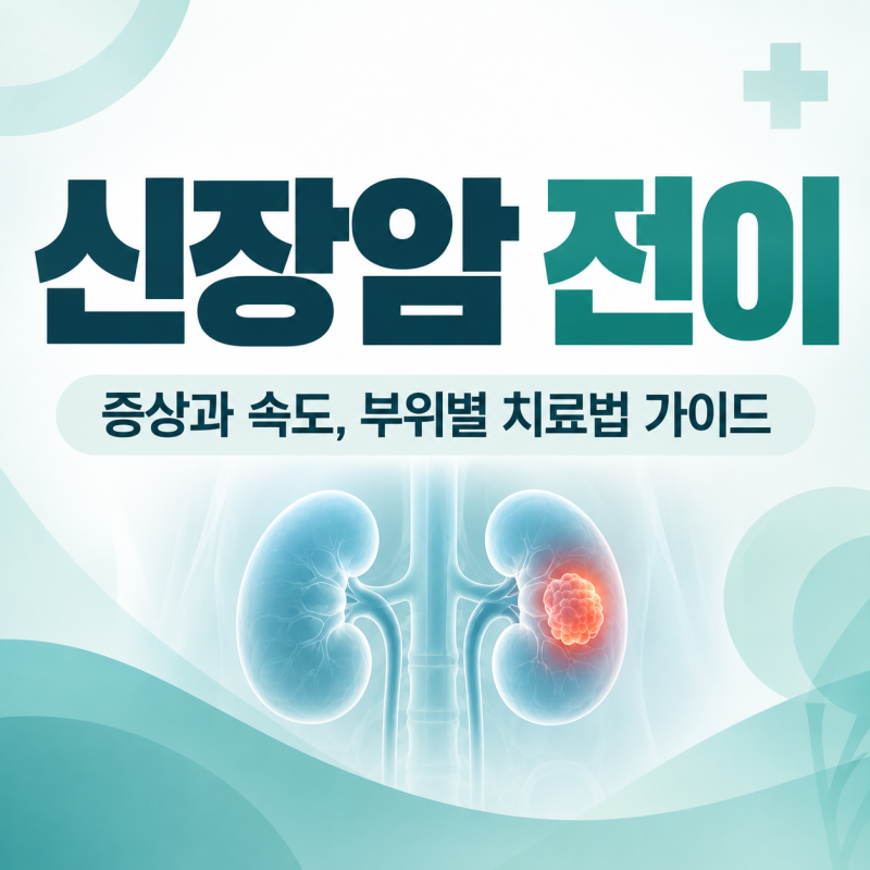 신장암 전이 증상 속도 부위별 치료 방법까지