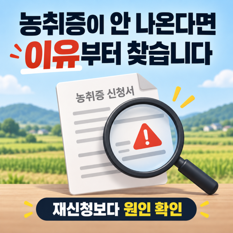 농취증 발급이 안 되는 경우, 무엇부터 확인해야 할까