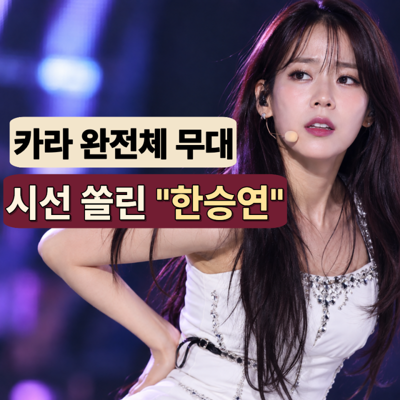 손 떨던 한승연, 한 달 만에 "허리" 짚었다…카라 무대서 포착된 모습