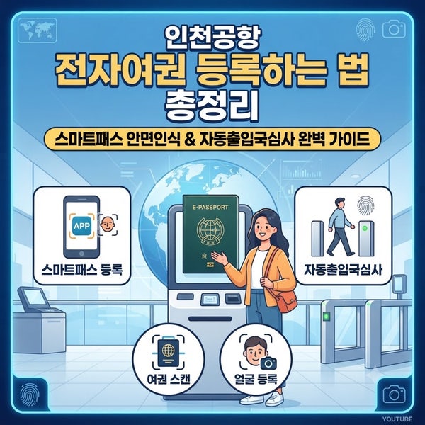 인천공항 전자여권 등록하는 법 총정리: 스마트패스 안면인식 & 자동출입국심사 완벽 가이드