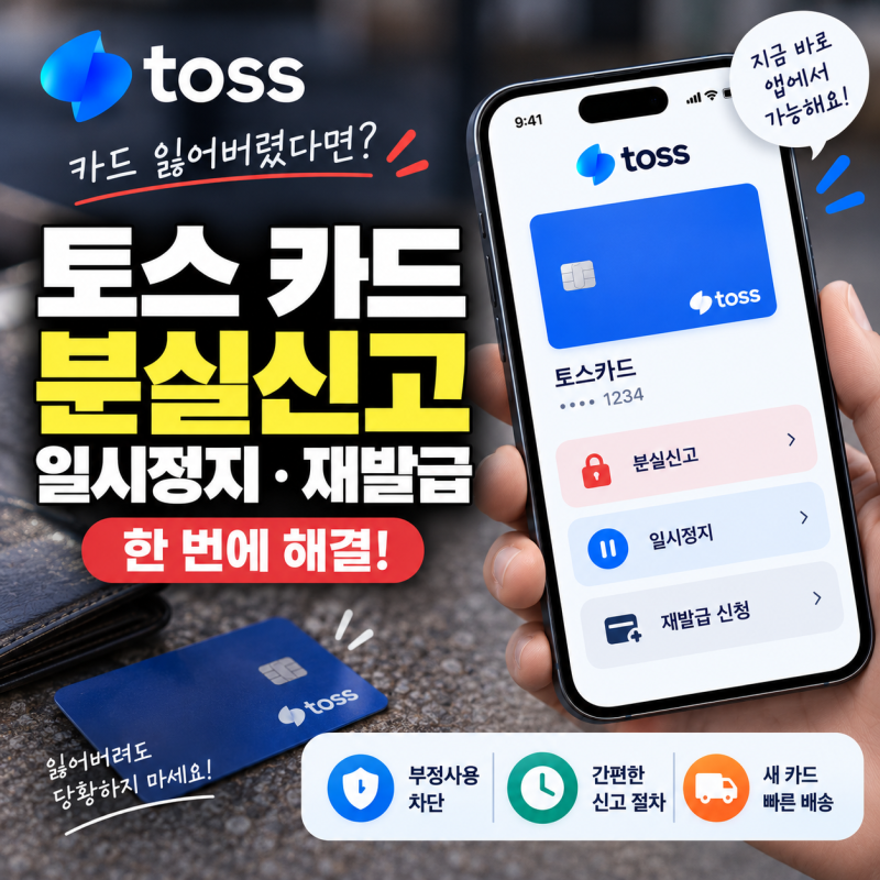 토스 카드 분실신고 및 일시정지·재발급 총정리