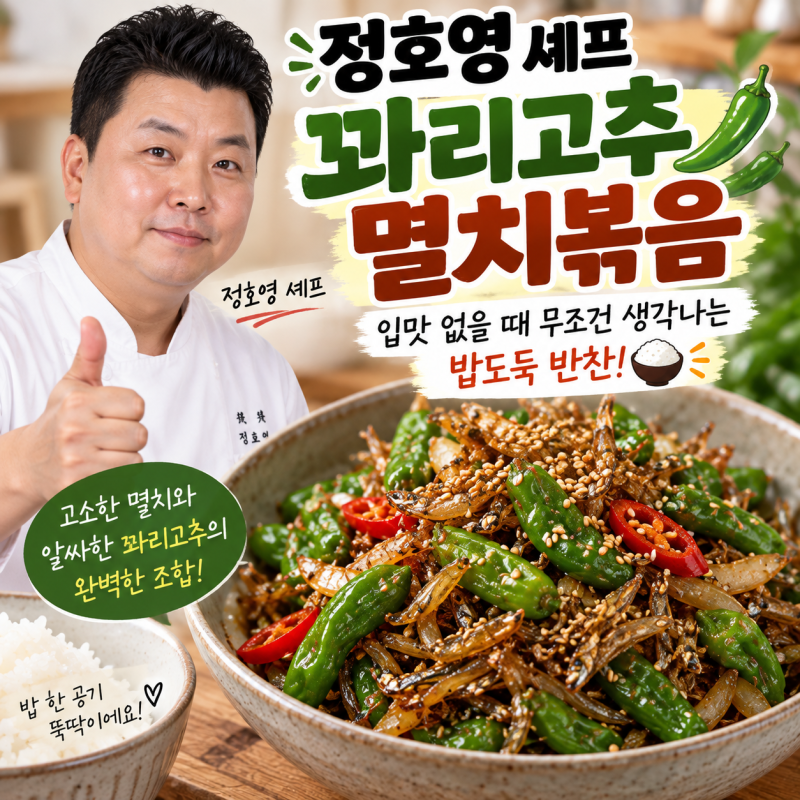 정호영 셰프 꽈리고추 멸치볶음입맛 없을 때 무조건 생각나는 밥도둑 반찬! ✨멸치볶음 맛있....