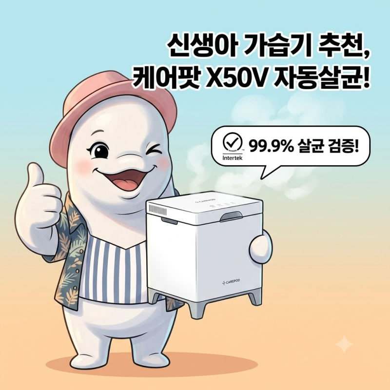 신생아 저온가열 가습기 추천 케어팟 X50V 자동살균 후기