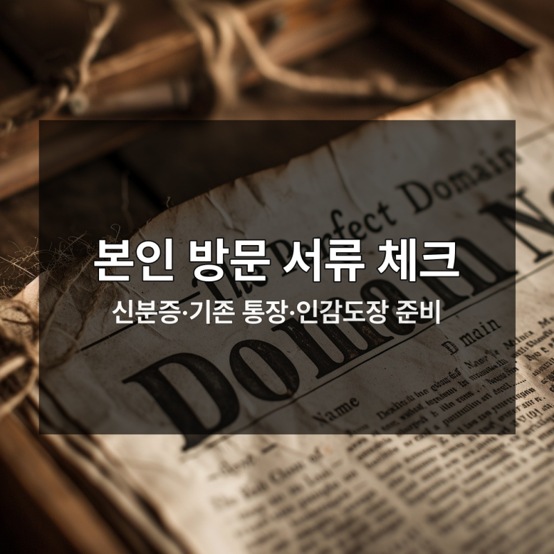 농협 주택청약종합저축 전환 시 본인과 대리인 신청 서류 구분과 준비물