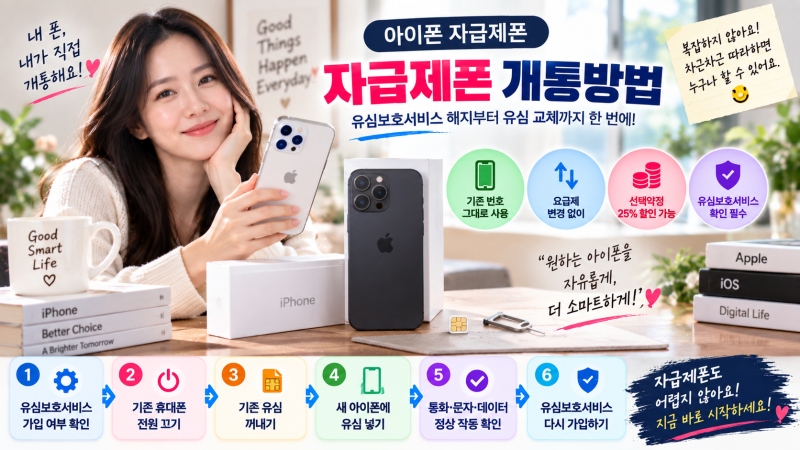 아이폰 자급제폰 개통방법｜유심보호서비스 해지부터 유심 교체까지
