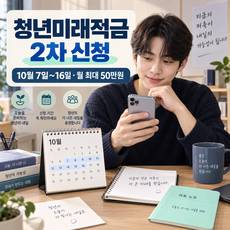 2026 청년미래적금 2차 신청｜10월 7일 가입조건과 청년도약계좌 갈아타기