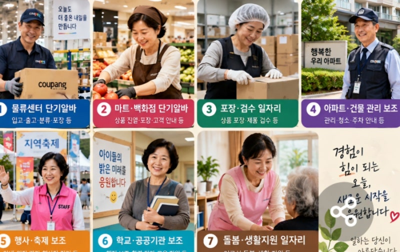 단기 일자리 7가지 ㆍ나이가 있어도 할 수 있는 일은 생각보다 많습니다