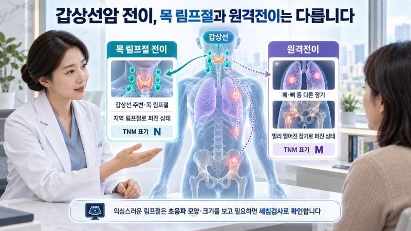 갑상선암 전이 총정리, 55세 병기 기준부터 Tg·CT·방사성요오드까지