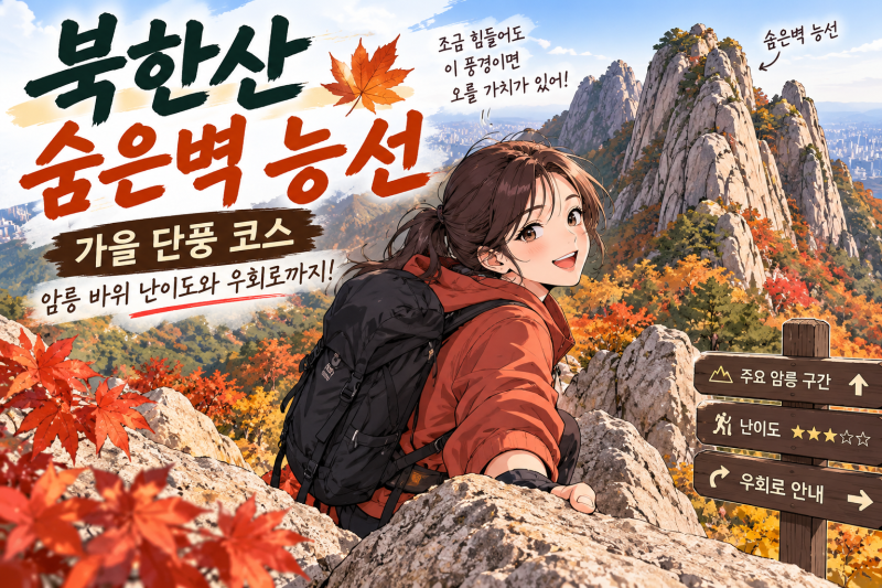 북한산 숨은벽 단풍 코스 난이도와 바위 우회로 완벽 총정리