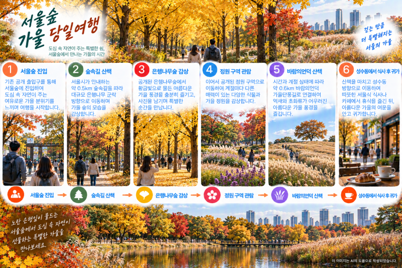 서울숲 단풍 절정 언제? 은행나무길·주차·가는법 총정리