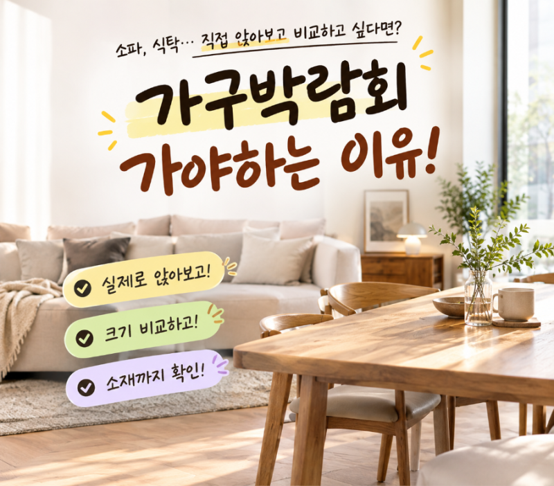 [정보] 2026 10월 가구박람회 일정｜수원가구박람회·세텍 서울가구쇼 사전등록 무료