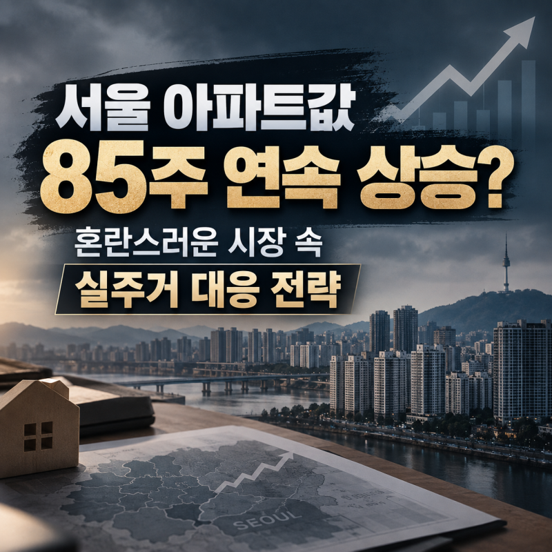 서울 아파트값 85주 연속 상승 눈앞, 실거주 의무 완화와 향후 집값 전망 체크리스트
