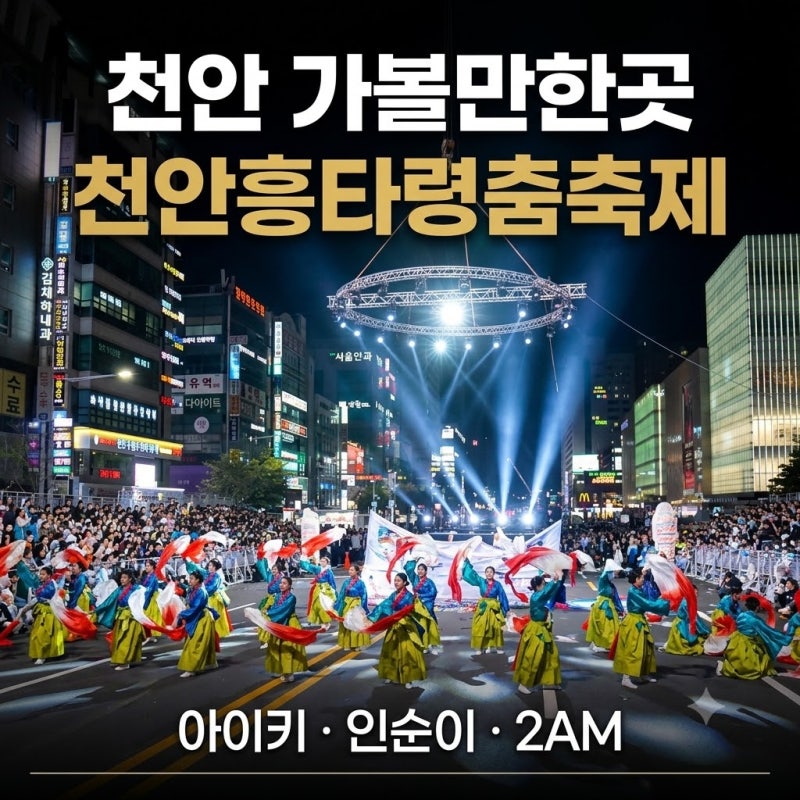 Cheonan Attractions: Cheonan Heungtaryeong Dance Festival, Things to Do in Cheonan, Samgeori Park, Gakwonsa Temple, Cheonan Travel