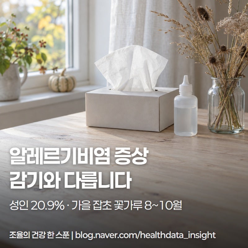 알레르기비염 증상, 성인 20.9% 감기와 구분부터 확인하세요
