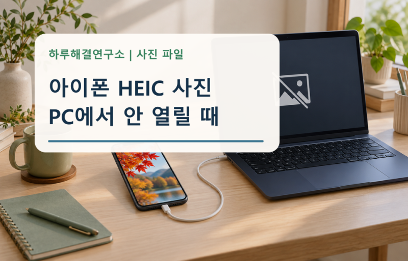 아이폰 HEIC 사진이 윈도우에서 안 열릴 때, 보기·JPG 변환 구분법