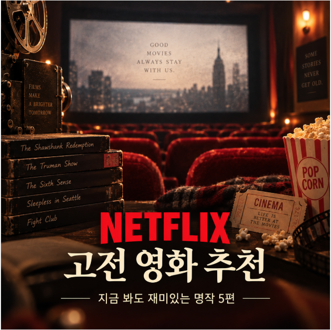 넷플릭스 고전 영화 추천, 지금 봐도 재미있는 명작 5편