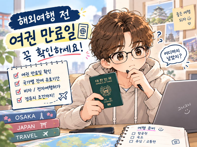 해외여행 전 여권 만료일 확인, 꼭 6개월이 남아 있어야 할까?