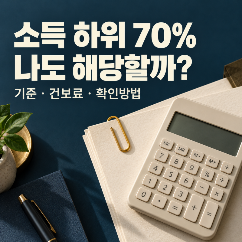 소득 하위 70% 기준과 금액 확인방법 +건보료, 연봉