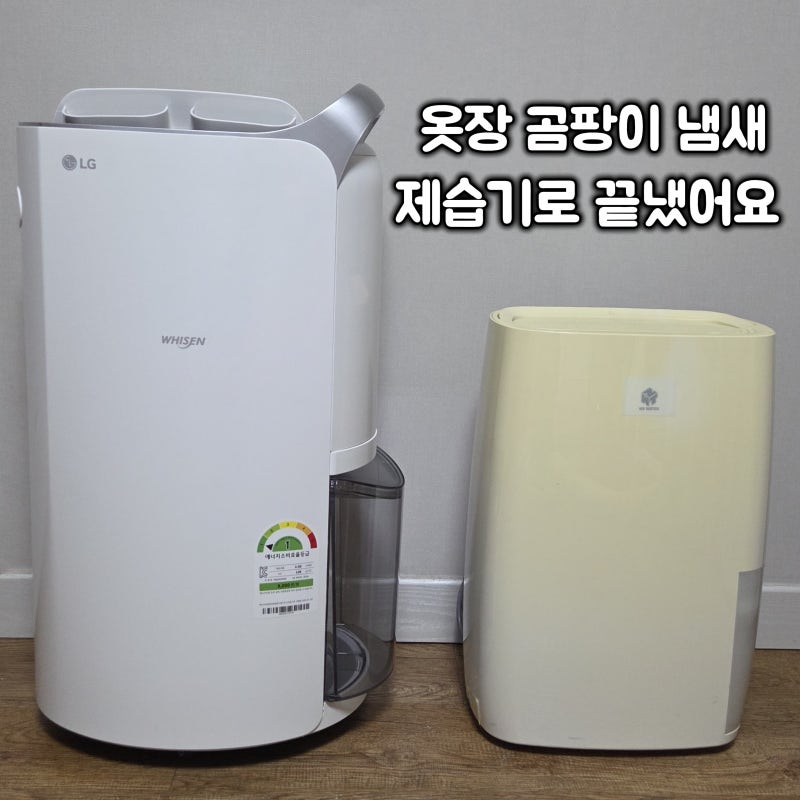 옷장 곰팡이 냄새 제거 습도 기준? LG 휘센 제습기 20L 실사용기 및 니트 보관법