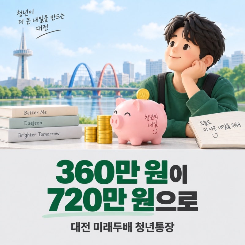 대전 미래두배 청년통장, 360만 원 저축하면 정말 720만 원 받을까?