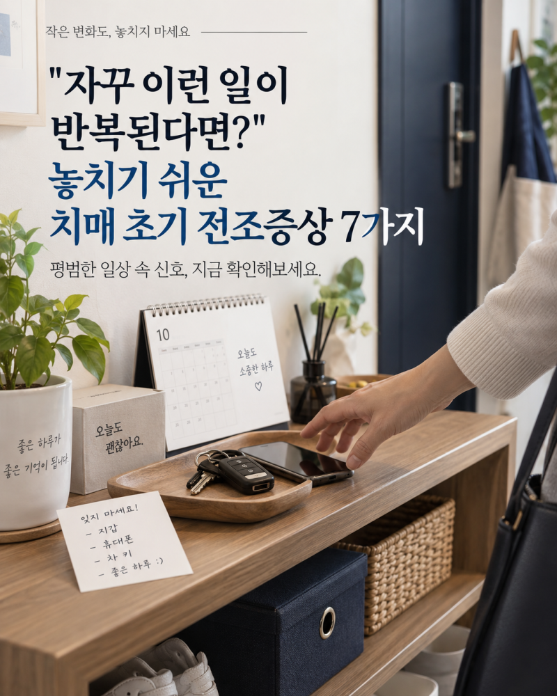 “자꾸 이런 일이 반복된다면?” 놓치기 쉬운 치매 초기 전조증상 7가지