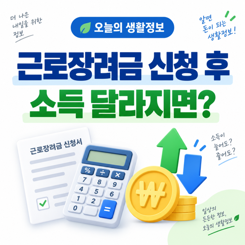 근로장려금 신청 후 소득이 달라지면 지급액도 바뀔까? 정기·반기신청 차이 정리