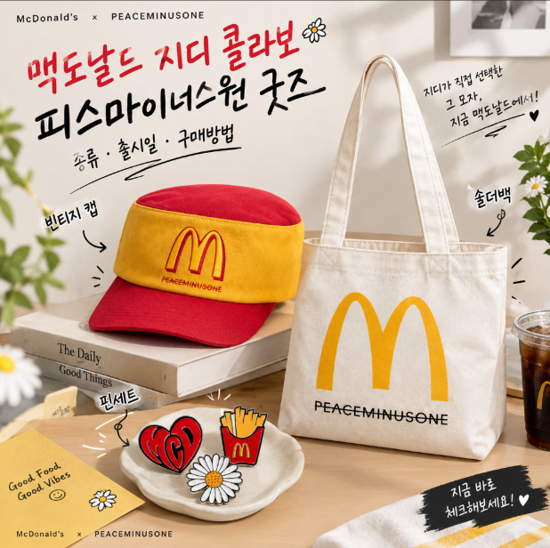 맥도날드 지디 콜라보 굿즈 출시일은? 피스마이너스원 종류·가격·구매방법 총정리