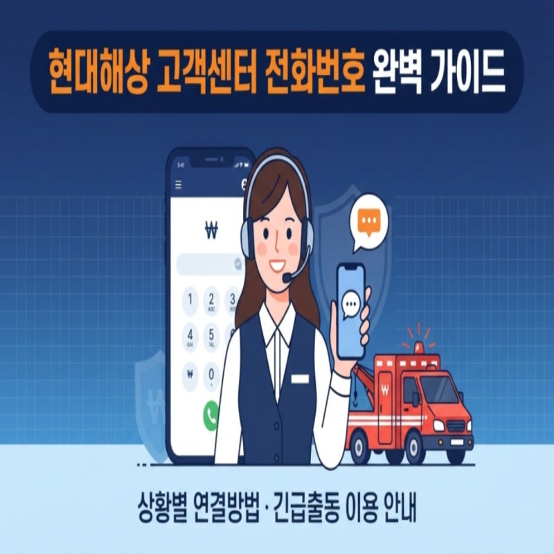 현대해상 고객센터 전화번호 및 상담원 상황별 연결방법, 다이렉트 긴급출동 이용 가이드