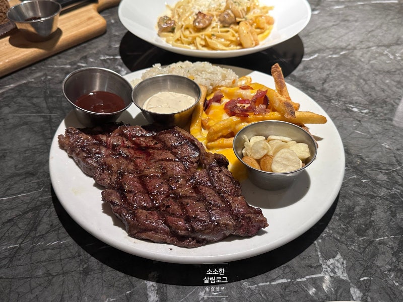 런치세트 주문 어렵지 않아요! 세돌 아이도 잘 먹은 아웃백스테이크 코엑스 아웃백 런치메뉴....