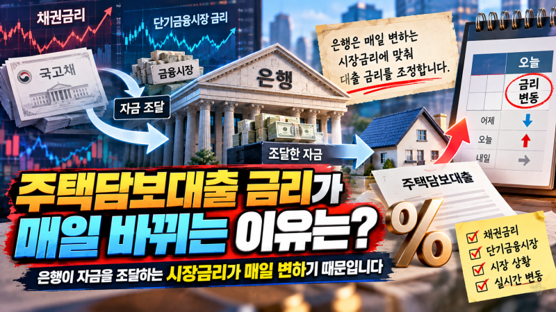 은행 주담대 금리 매일 바뀌는 이유? 내 이자 아끼는 핵심 비결 총정리