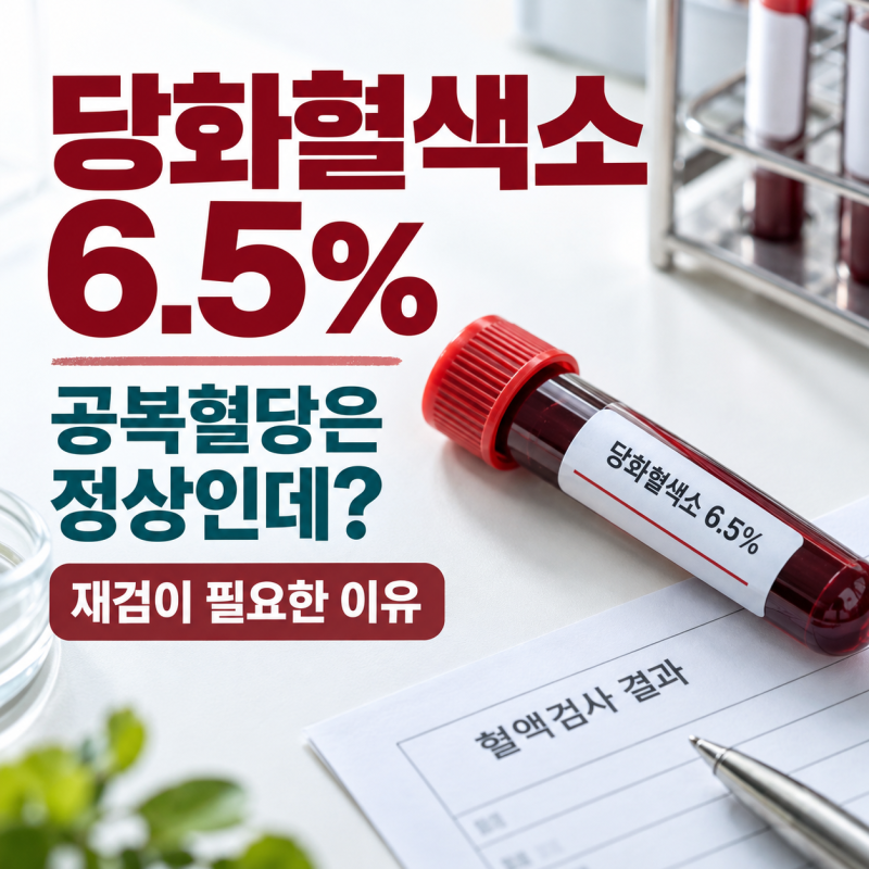 당화혈색소 6.5%, 공복혈당은 정상인데? 재검 전에 구분할 기준