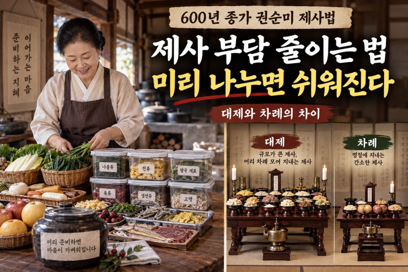 600년 종가 권순미 제사법, 핵심은 미리 나누는 준비