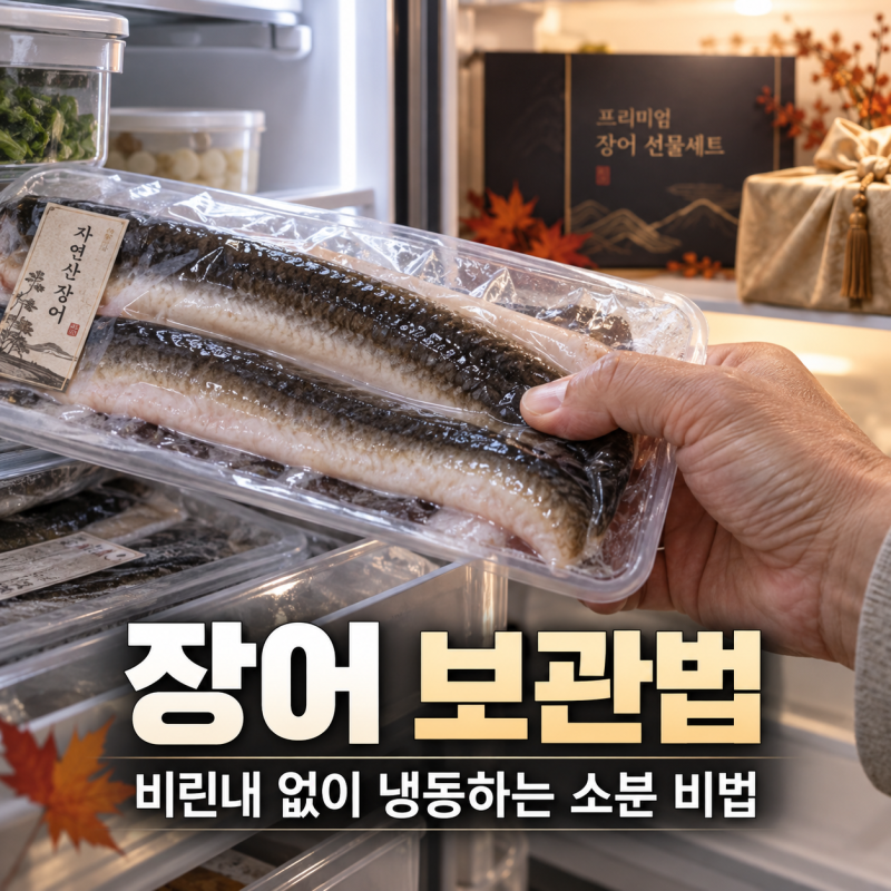 장어 보관법｜추석 선물 생장어, 비린내 없이 냉동하는 소분 비법