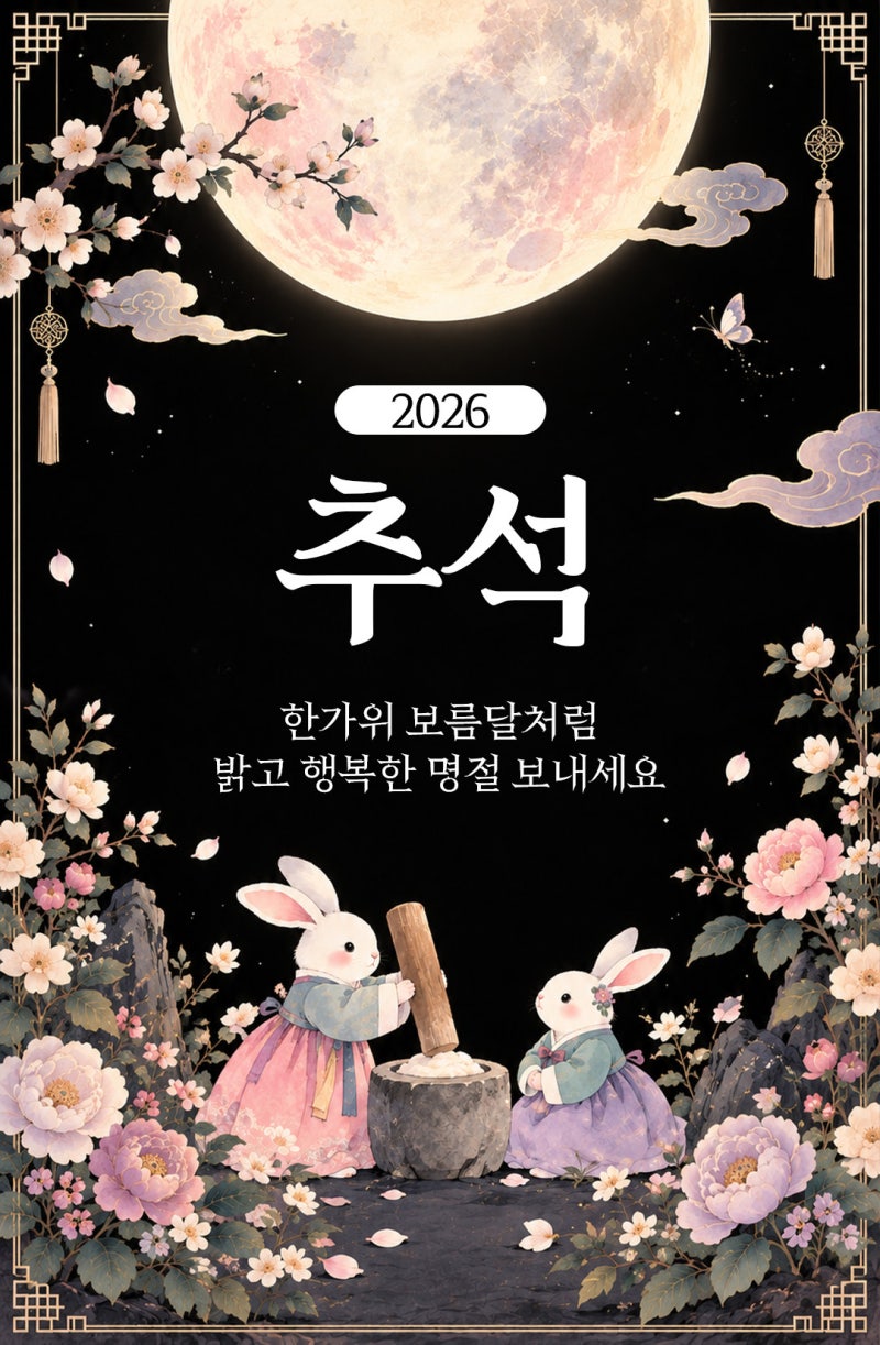 2026년 추석 인사말 이미지 무료배포! 한가위 카톡 문구 추천