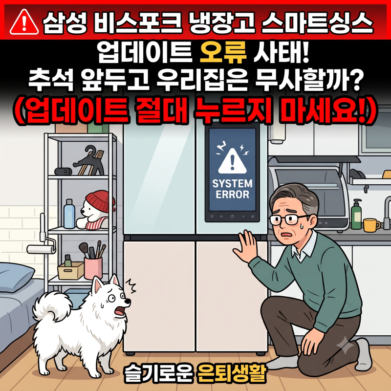 삼성 비스포크 냉장고, 스마트 싱스 업데이트 먹통 사태! 추석 앞두고 우리 집은 무사할까?