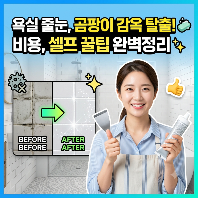 욕실 줄눈 시공, 진짜 셀프로 가능할까? 가격부터 종류, 꿀팁까지 총정리