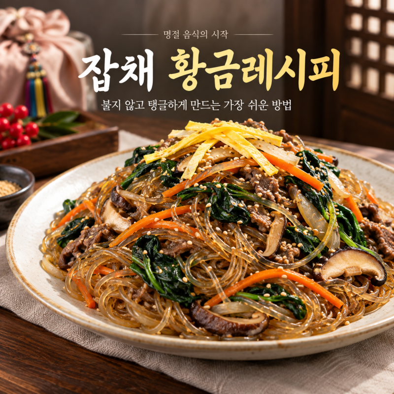 잡채 황금레시피｜불지 않고 탱글하게 만드는 가장 쉬운 방법
